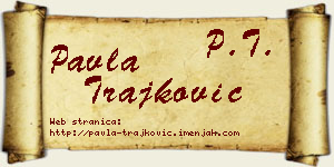 Pavla Trajković vizit kartica